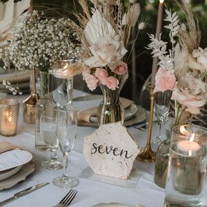 Stone Wedding table numbers